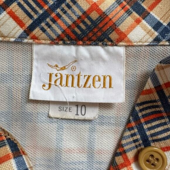 Vintage 70s JANTZEN Plaid 2 Piece Matching Disco Leisure Suit - Picture 12 of 12